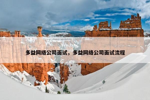 多益网络公司面试，多益网络公司面试流程-第1张图片-冷动云