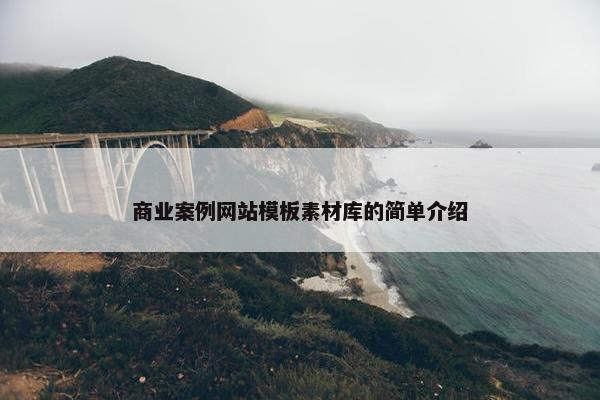 商业案例网站模板素材库的简单介绍-第1张图片-冷动云