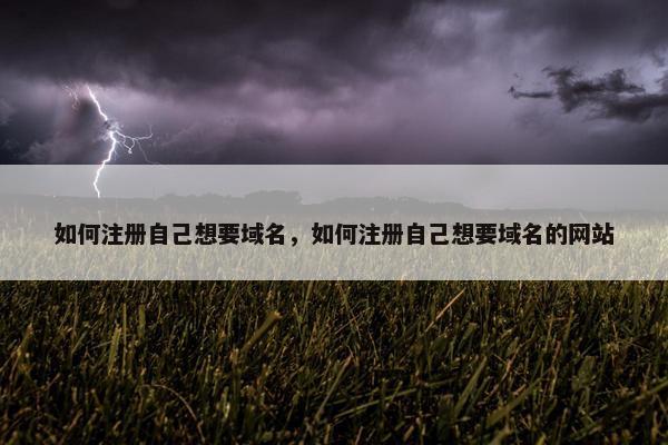 如何注册自己想要域名，如何注册自己想要域名的网站-第1张图片-冷动云