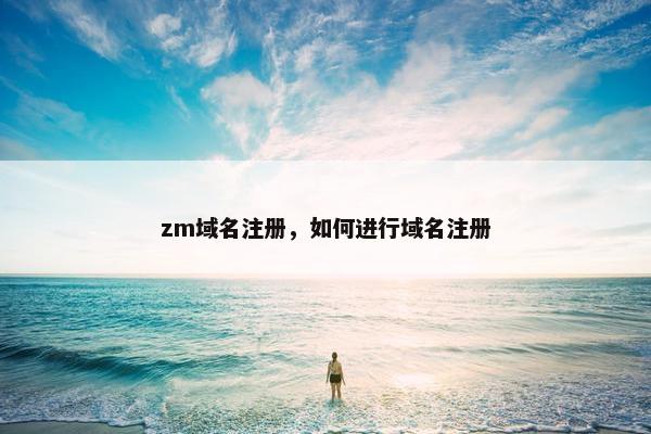 zm域名注册，如何进行域名注册-第1张图片-冷动云