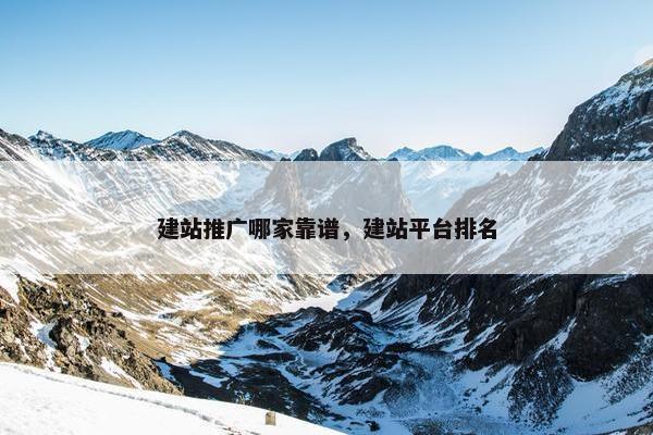 建站推广哪家靠谱，建站平台排名-第1张图片-冷动云