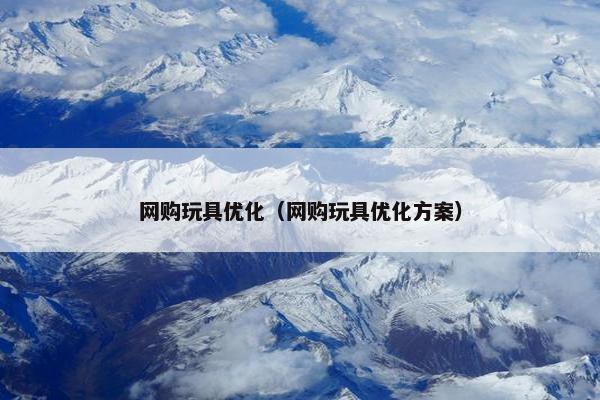 网购玩具优化（网购玩具优化方案）-第1张图片-冷动云