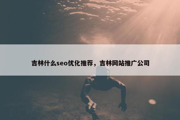 吉林什么seo优化推荐，吉林网站推广公司-第1张图片-冷动云