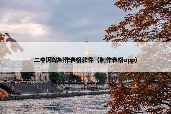 二中网站制作表格软件（制作表格app）-第1张图片-冷动云