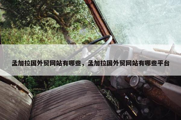 孟加拉国外贸网站有哪些，孟加拉国外贸网站有哪些平台-第1张图片-冷动云