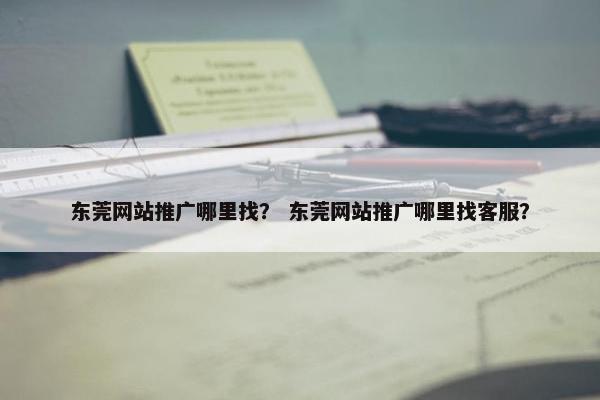 东莞网站推广哪里找？ 东莞网站推广哪里找客服？-第1张图片-冷动云