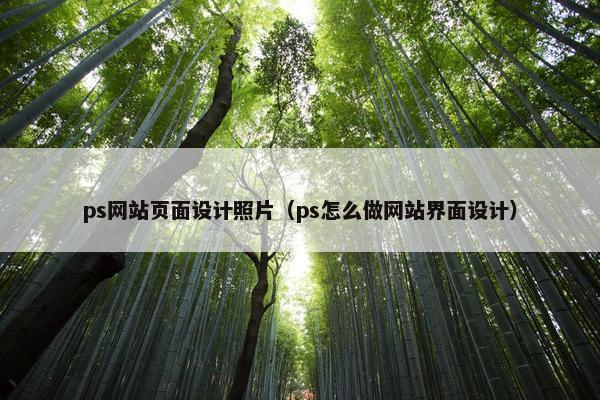 ps网站页面设计照片（ps怎么做网站界面设计）-第1张图片-冷动云