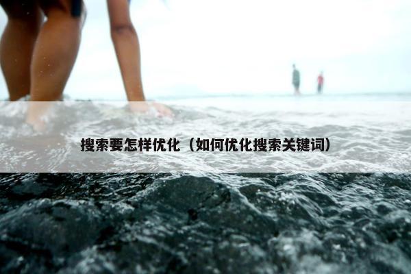 搜索要怎样优化（如何优化搜索关键词）-第1张图片-冷动云