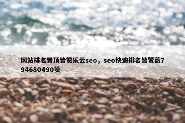 网站排名置顶皆赞乐云seo，seo快速排名皆赞薇794680490赞-第1张图片-冷动云