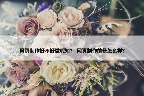 网页制作好不好做呢知？ 网页制作前景怎么样？-第1张图片-冷动云