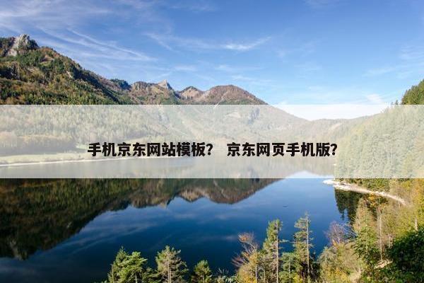 手机京东网站模板？ 京东网页手机版？-第1张图片-冷动云