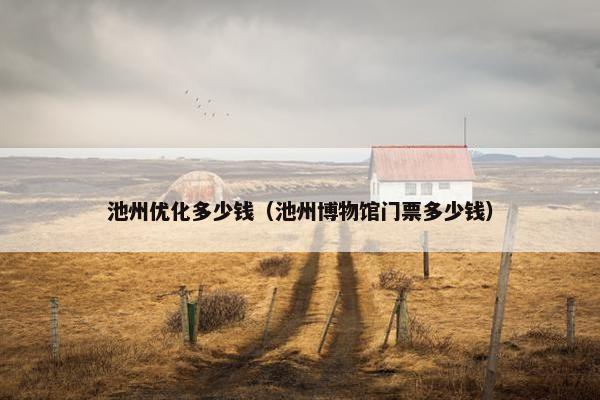 池州优化多少钱（池州博物馆门票多少钱）-第1张图片-冷动云