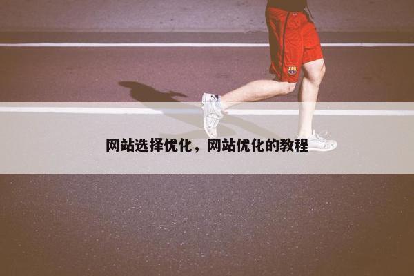 网站选择优化，网站优化的教程-第1张图片-冷动云