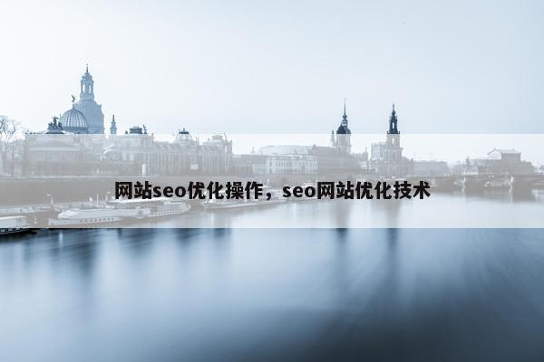 网站seo优化操作，seo网站优化技术-第1张图片-冷动云