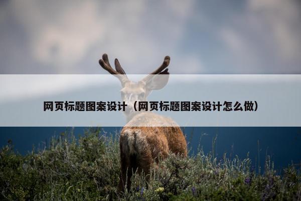 网页标题图案设计（网页标题图案设计怎么做）-第1张图片-冷动云