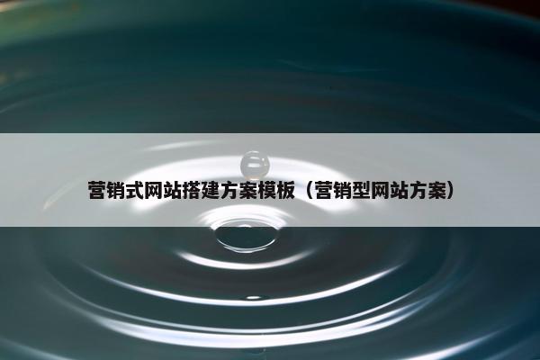 营销式网站搭建方案模板（营销型网站方案）-第1张图片-冷动云
