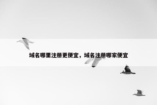 域名哪里注册更便宜，域名注册哪家便宜-第1张图片-冷动云