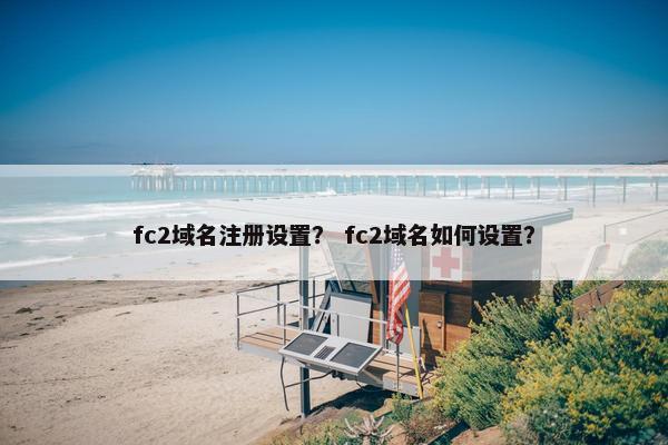 fc2域名注册设置？ fc2域名如何设置？-第1张图片-冷动云