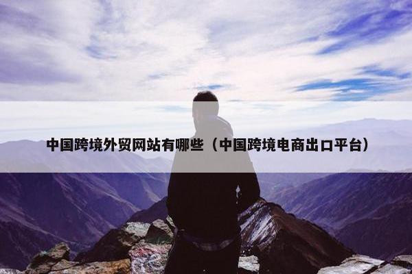 中国跨境外贸网站有哪些（中国跨境电商出口平台）-第1张图片-冷动云