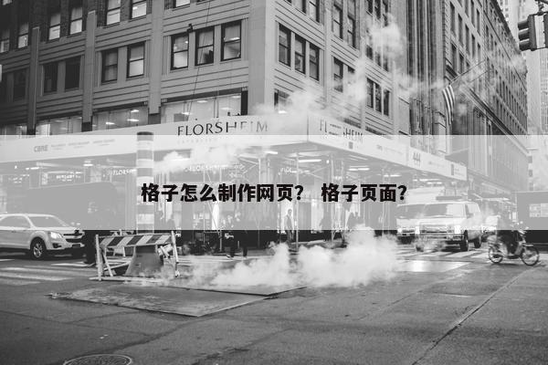 格子怎么制作网页？ 格子页面？-第1张图片-冷动云