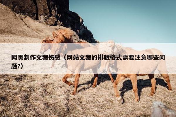 网页制作文案伤感（网站文案的排版格式需要注意哪些问题?）-第1张图片-冷动云