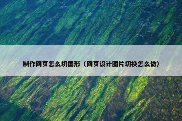 制作网页怎么切图形（网页设计图片切换怎么做）-第1张图片-冷动云