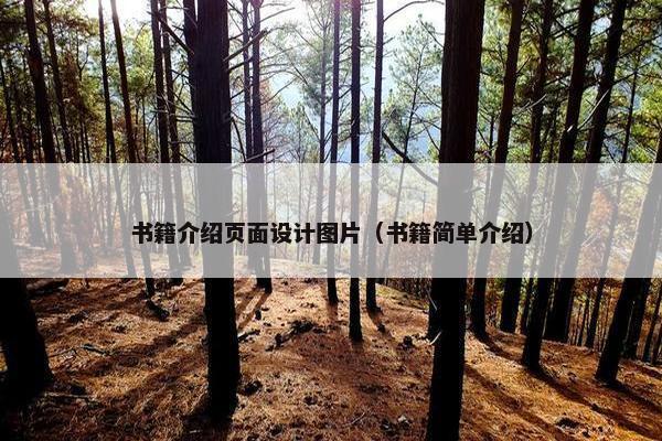 书籍介绍页面设计图片（书籍简单介绍）-第1张图片-冷动云