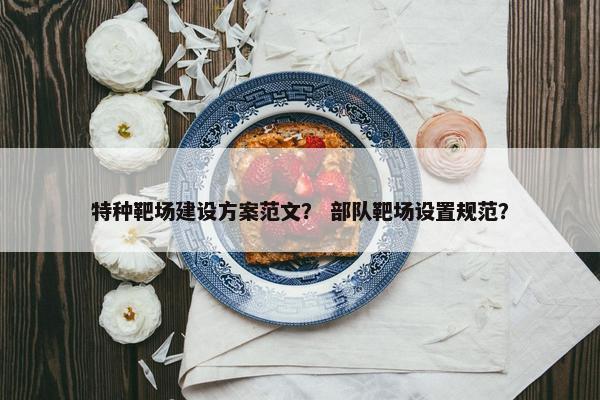特种靶场建设方案范文？ 部队靶场设置规范？-第1张图片-冷动云
