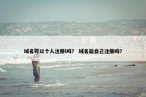 域名可以个人注册l吗？ 域名能自己注册吗？-第1张图片-冷动云