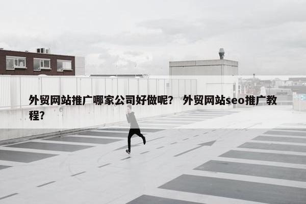 外贸网站推广哪家公司好做呢？ 外贸网站seo推广教程？-第1张图片-冷动云