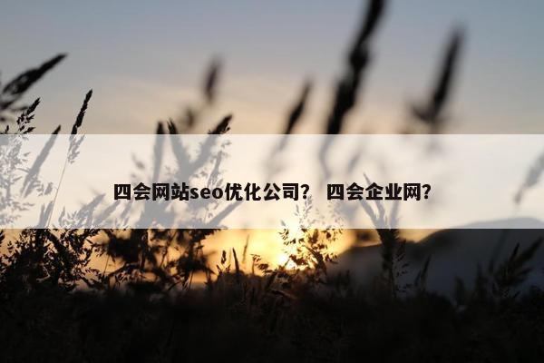四会网站seo优化公司？ 四会企业网？-第1张图片-冷动云