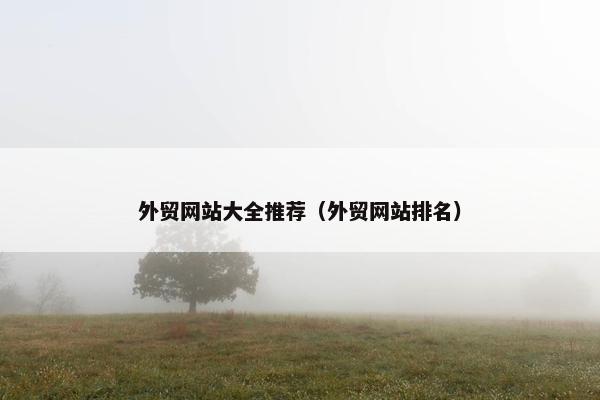 外贸网站大全推荐（外贸网站排名）-第1张图片-冷动云