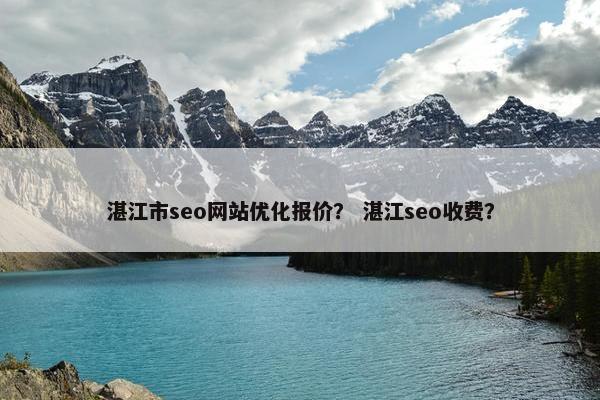 湛江市seo网站优化报价？ 湛江seo收费？-第1张图片-冷动云